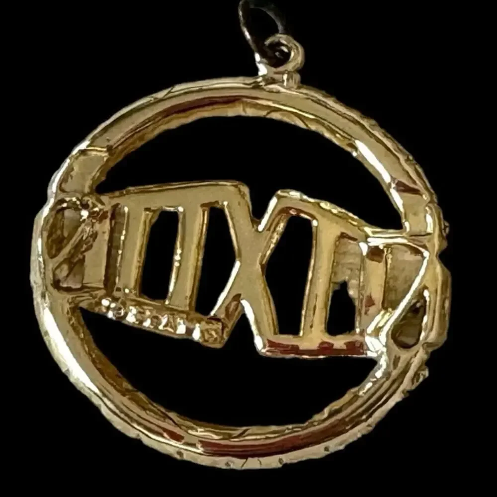 Signed NIXON President AB Rhinestone Jeweled Pendant 1.5